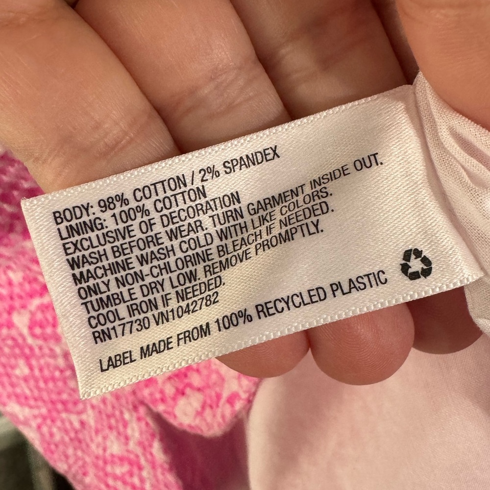 Lilly Pulitzer Pink Textured Knit Dress size 10-12 large lined - Picture 6 of 6